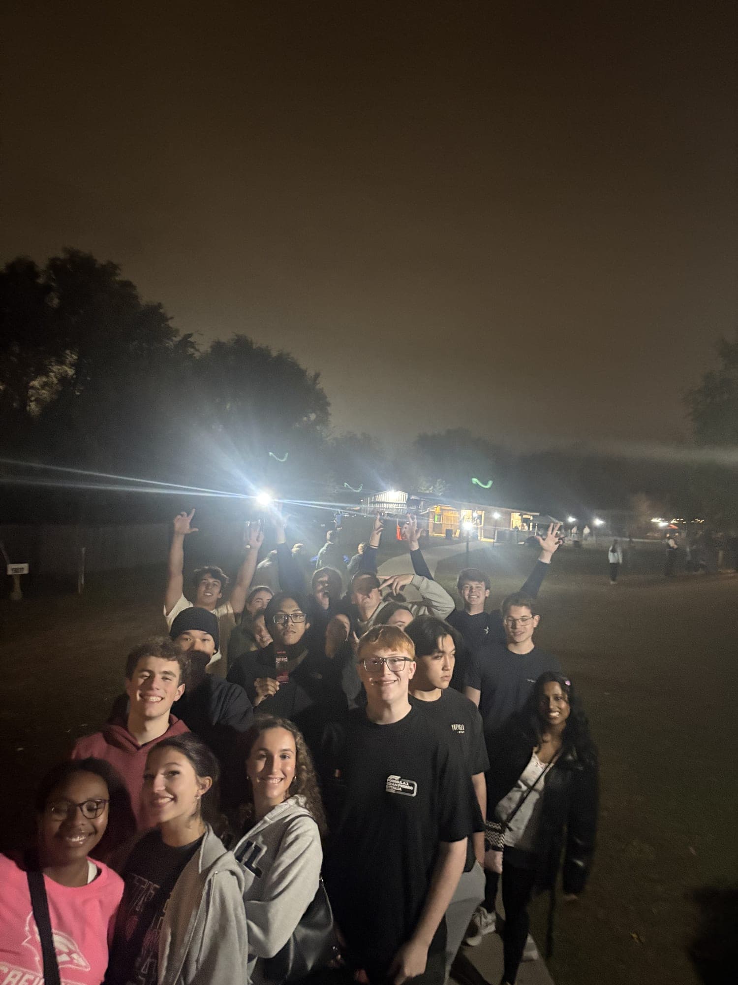 Residents at a haunted house.