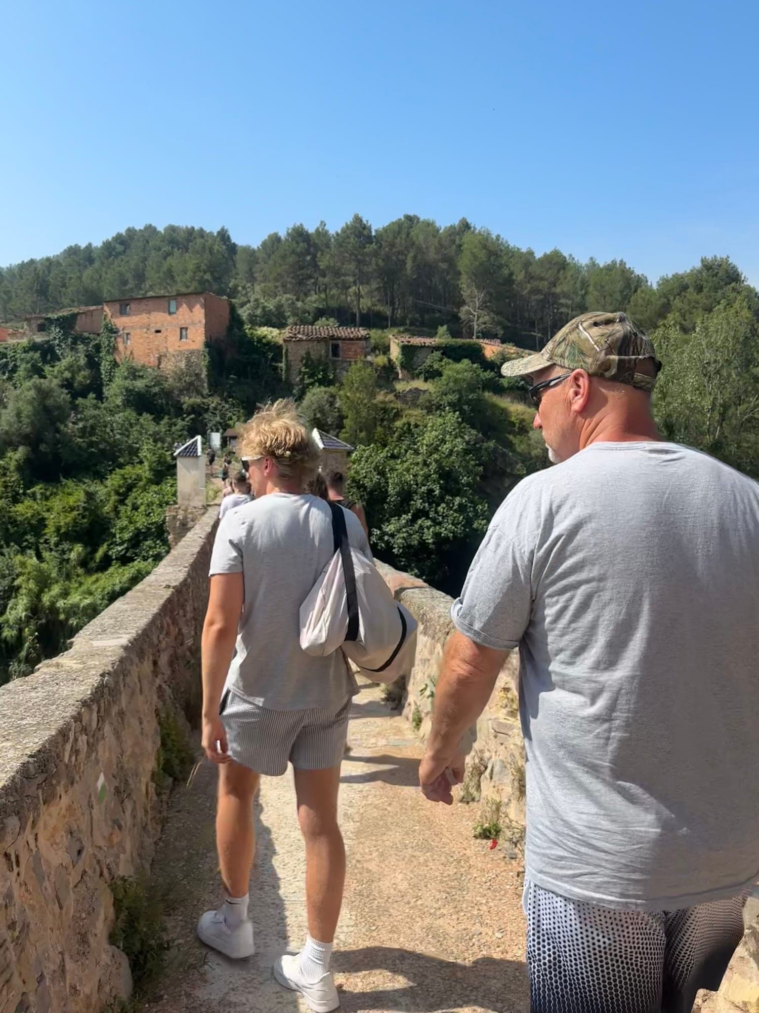 My parents and me walking through Los Alejos.